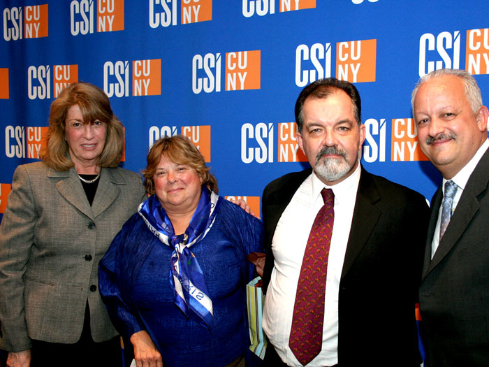 [L-R] Christine Cea, Nancy Myers Benbow and Christopher Benbow, and Dr. Tomás Morales