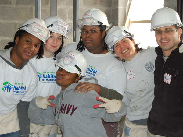 College of Staten Island students volunteered with Habitat for Humanity to help New Yorkers in need.