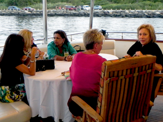 Supporters of Hillel at CSI enjoy a lovely evening on a glamorous private yacht.