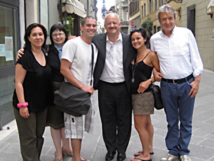 College of Staten Island President Dr. Tomás Morales (third from right) on his trip to Italy